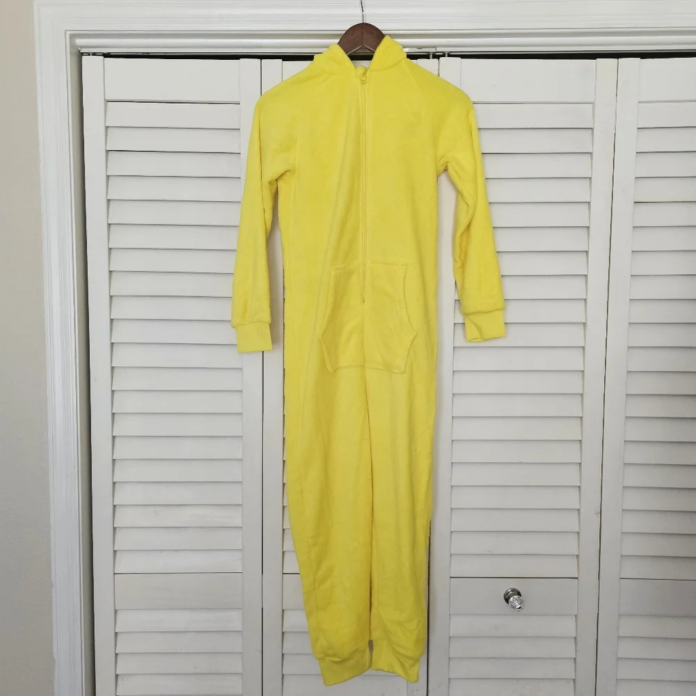 Spirit Pokemon Pikachu Costume Size Youth L 12-14 One Piece Yellow Zip Up NIP